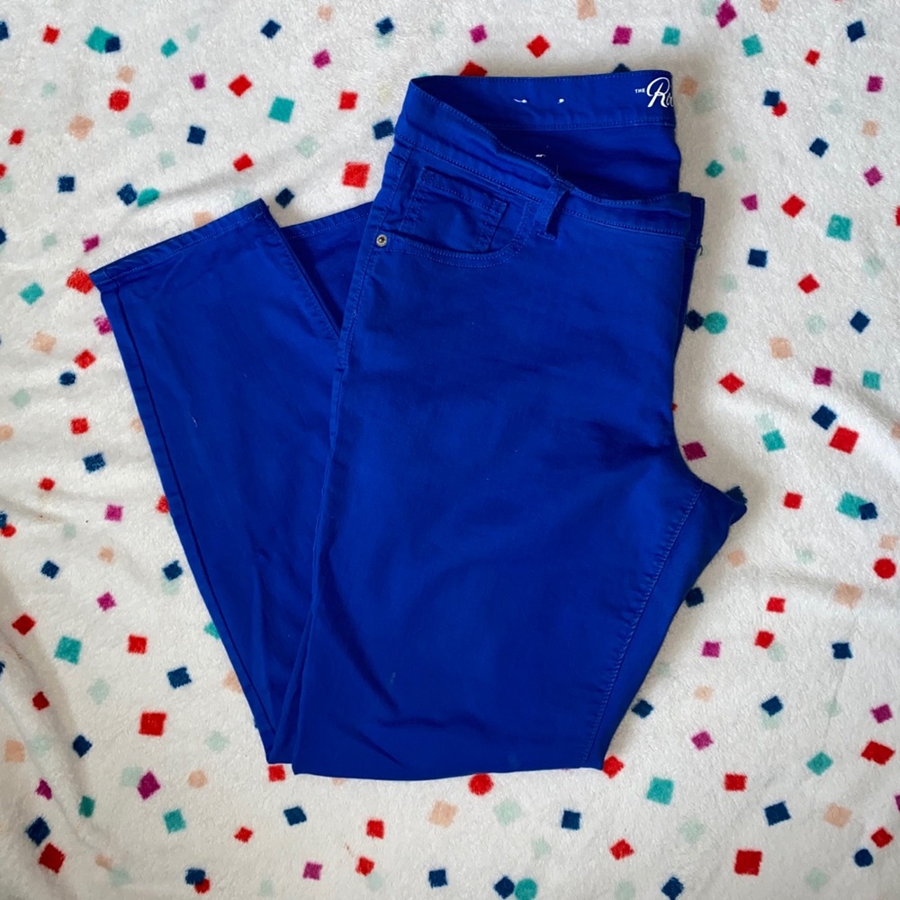 Old navy rockstar pants plus size 16 electric blue